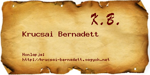 Krucsai Bernadett névjegykártya